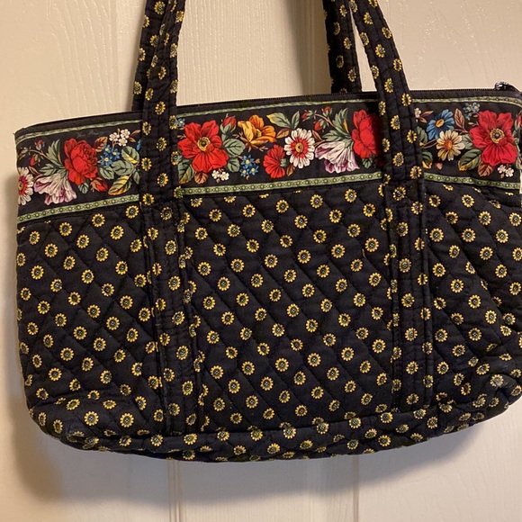 Vintage Vera Bradley black floral sunflower 🌻 purse - Picture 4 of 11